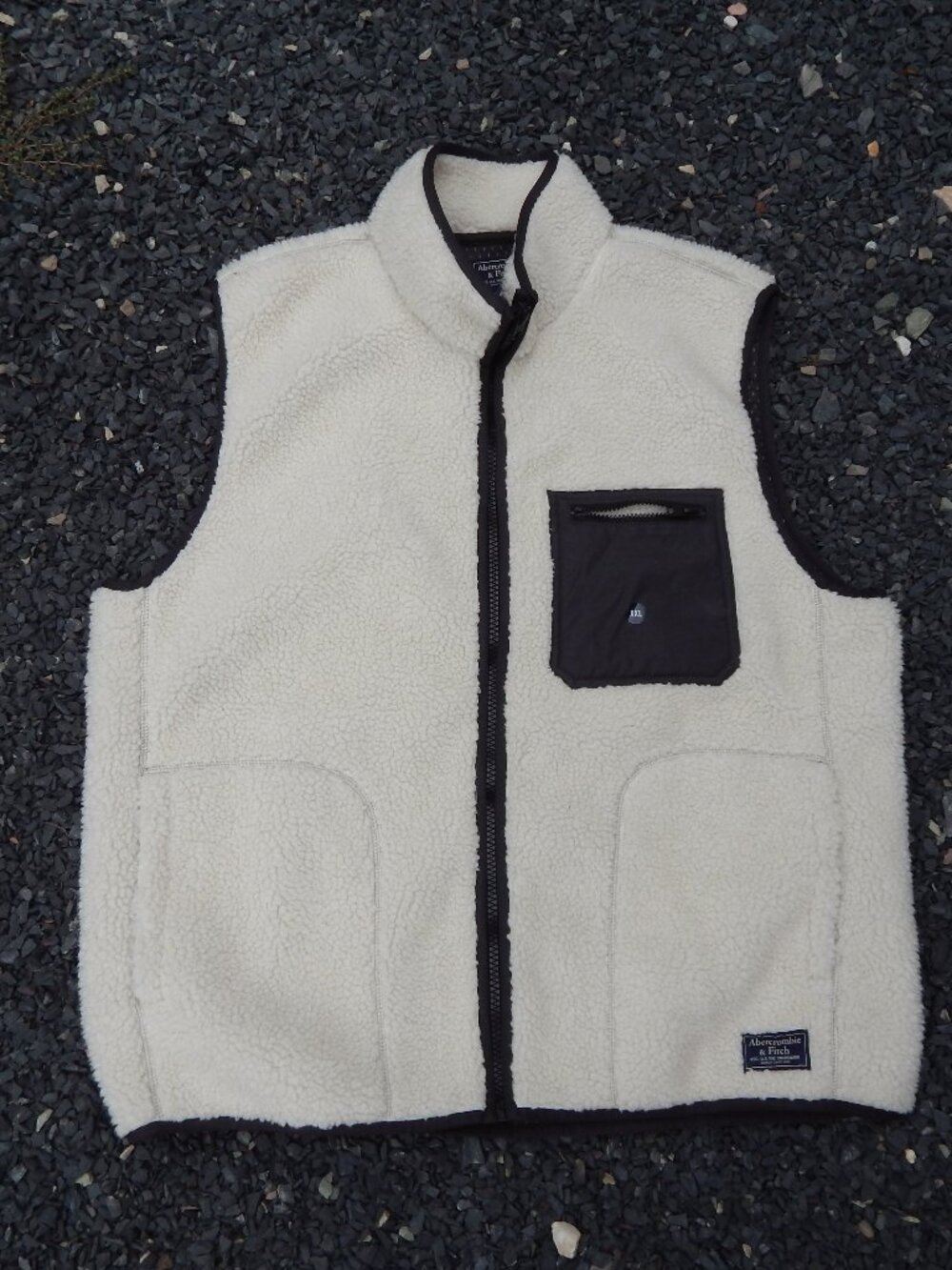 Abercrombie & Fitch Mens Sherpa Fleece Vest Size XXL 2XL NEW